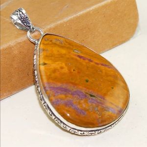 Jasper Semi Precious Stone Large Pendant New